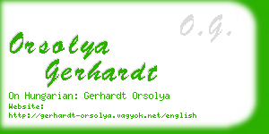orsolya gerhardt business card